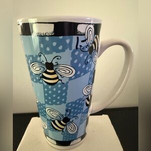 Blue Bee  "Bug Me By Alicia Tormey Designs Mug With Bees Signature Porcelain Mug